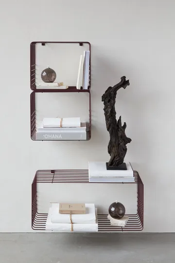 Wire shelf - Short, red, 26x38x30.5 cm - Mette Ditmer