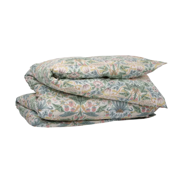 Morris & Co. Strawberry Thief Duvet cover - Green, 150x210 cm - Mille Notti