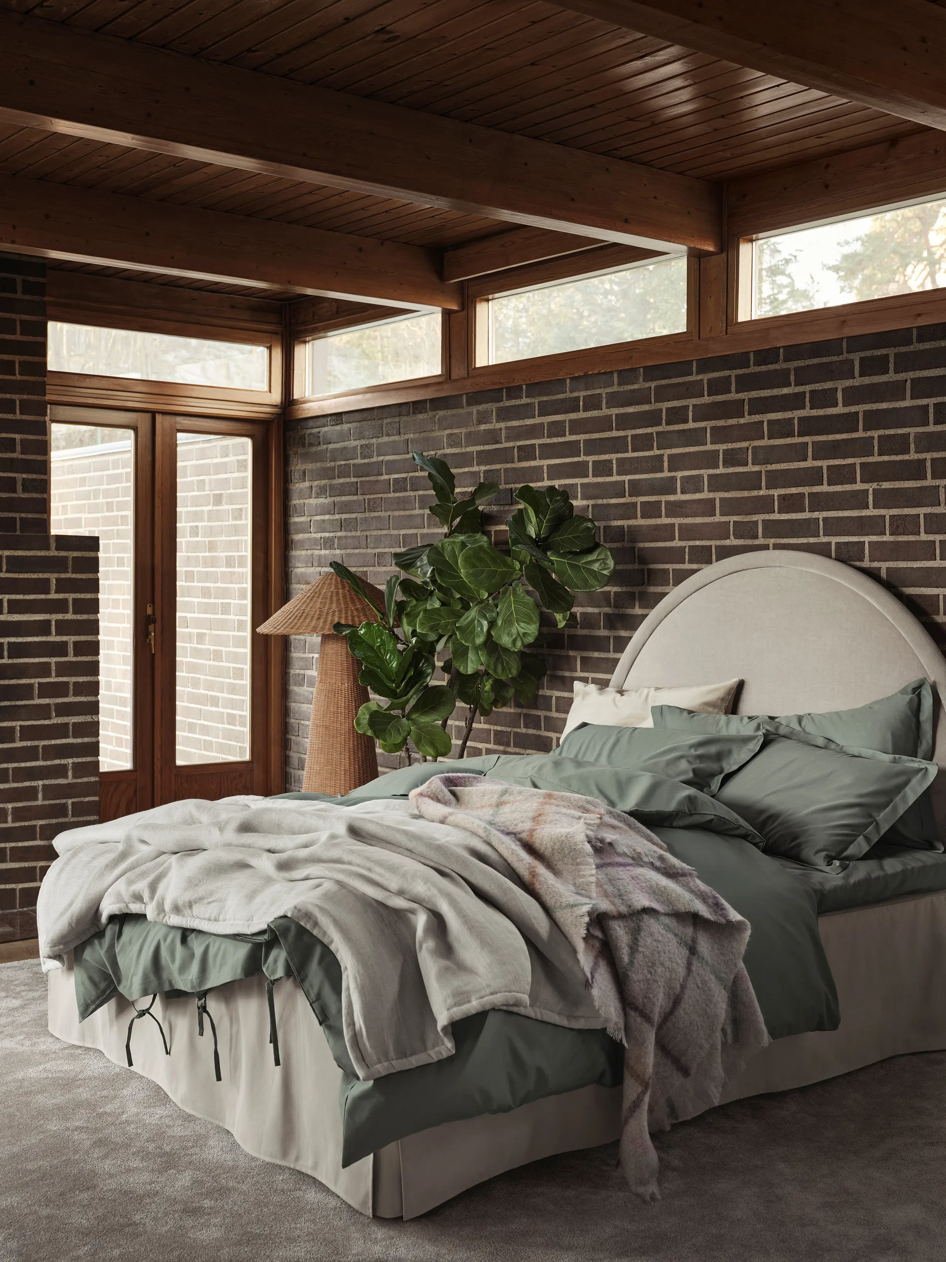 Napoli bed skirt, Sand, 180x220x42 cm Mille Notti