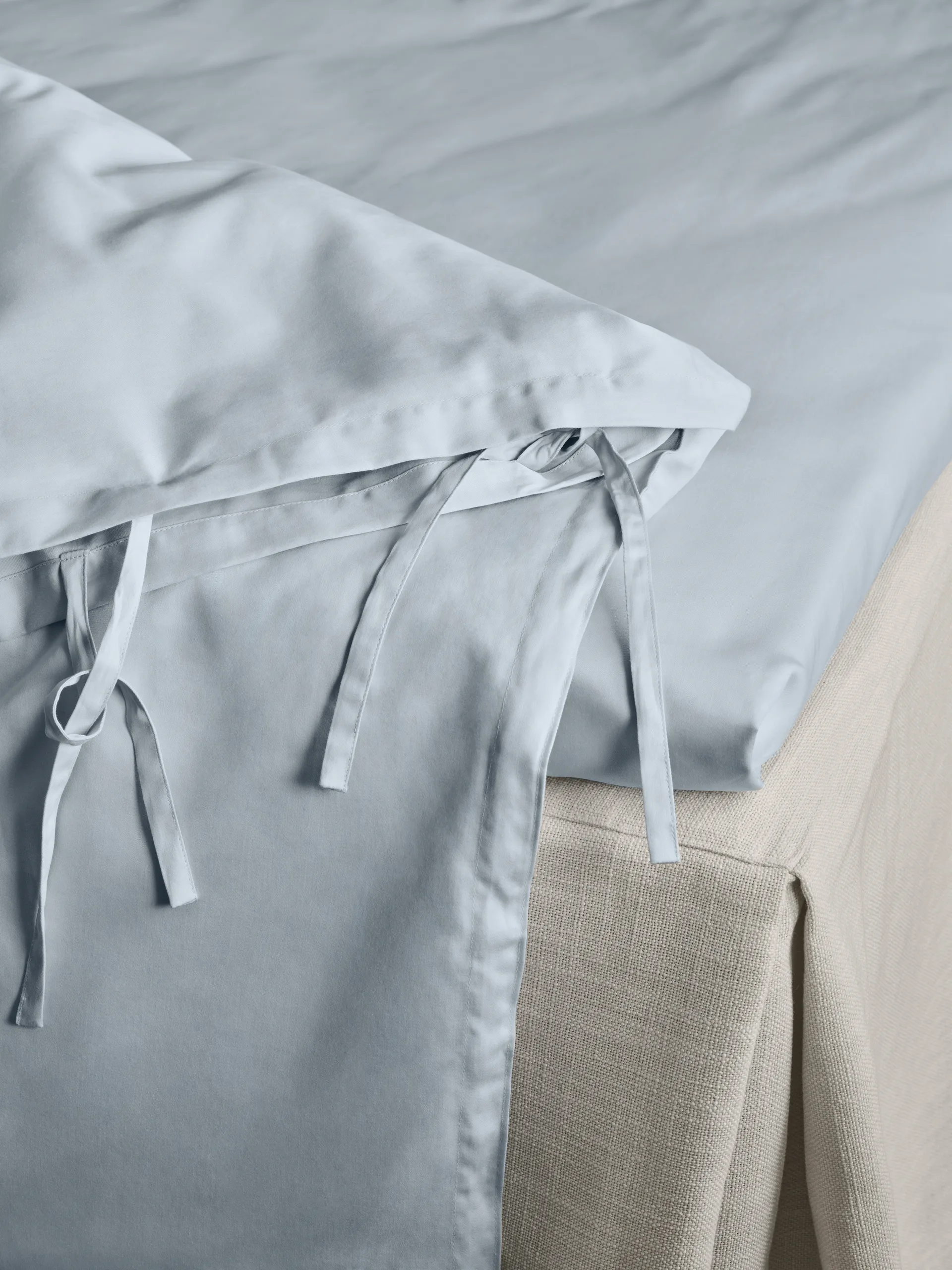 Satina duvet cover, Light blue, 220x220 cm Mille Notti