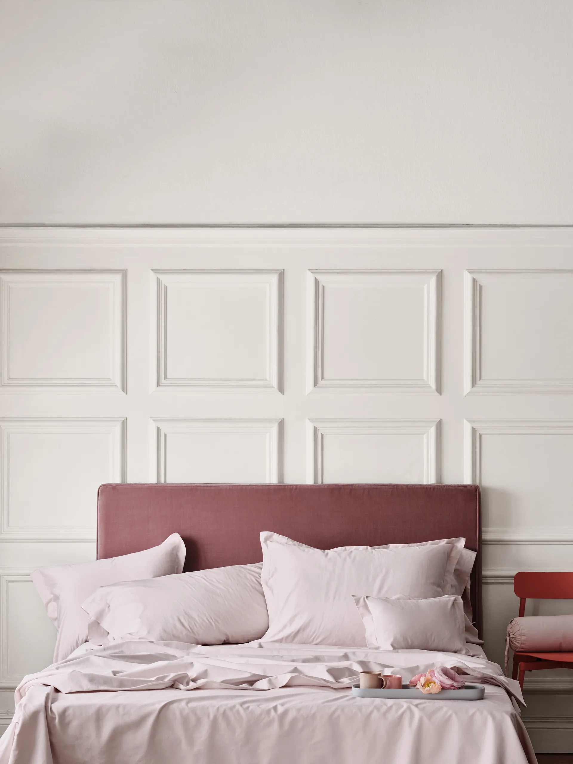 Satina plain pillowcase, Rose, 50x90 cm Mille Notti