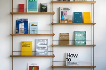 Magazine Shelving magazine rack - Black, 85x180x7 cm, MS.180.1 - MOEBE
