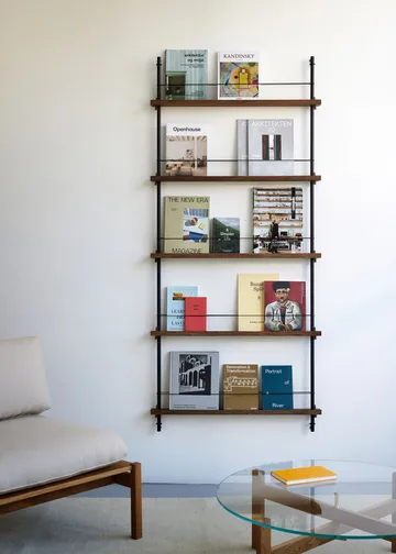Magazine Shelving magazine rack - Oak-warm grey, 85x180x7 cm, MS.180.1 - MOEBE