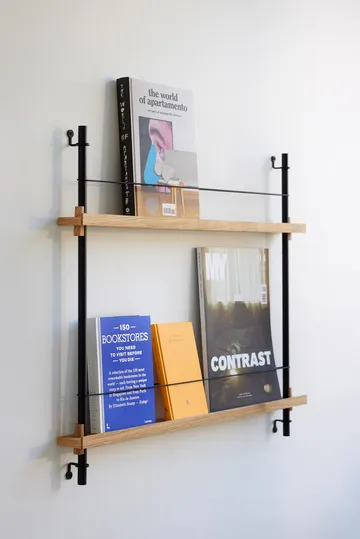 Moebe magazine rack - Oak-black - MOEBE