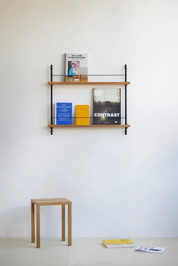 Moebe magazine rack - Oak-black - MOEBE