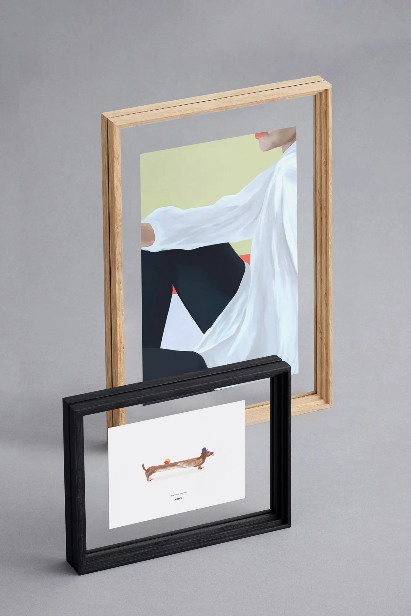 Moebe Standing Frame frame, Black-stained oak, A4 MOEBE