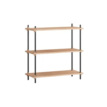 Shelving System classic shelf - Oak-black, 86x85x35 cm, S.85.1.A - MOEBE
