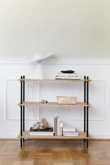 Shelving System classic shelf - Smoked oak-warm grey, 86x85x35 cm, S.85.1.A - MOEBE