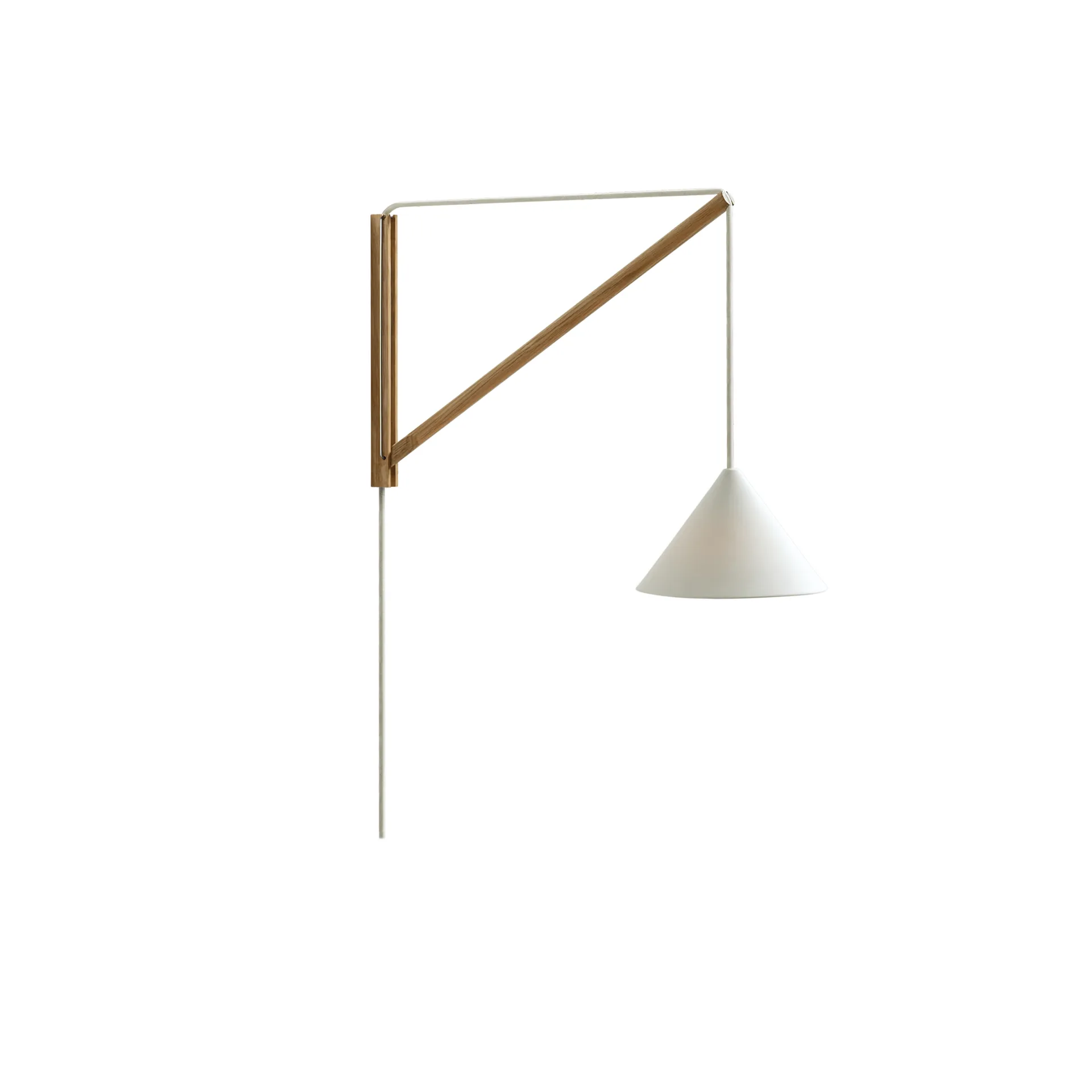 Suspended wall lamp, Oak-white MOEBE