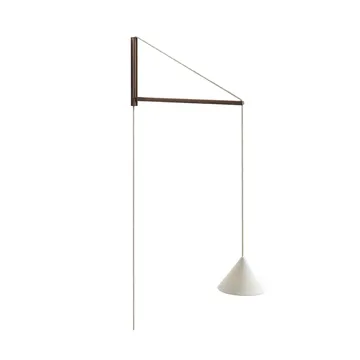 Suspended wall lamp - Smoked oak-white - MOEBE