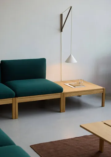 Suspended wall lamp - Smoked oak-white - MOEBE