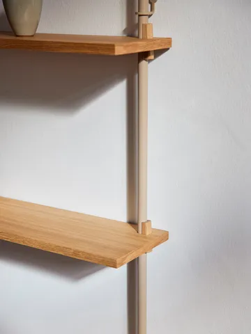 Wall Shelving wall shelf - Smoked oak-warm grey, 92x85x17.5 cm, WS.85.1 - MOEBE
