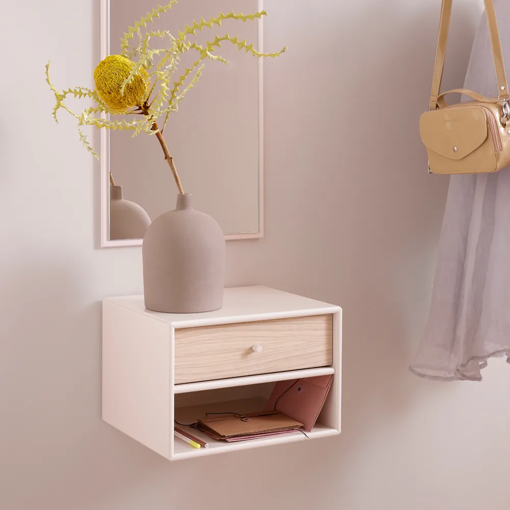 Dash bedside table, Coal 36, incl. suspension cm Montana