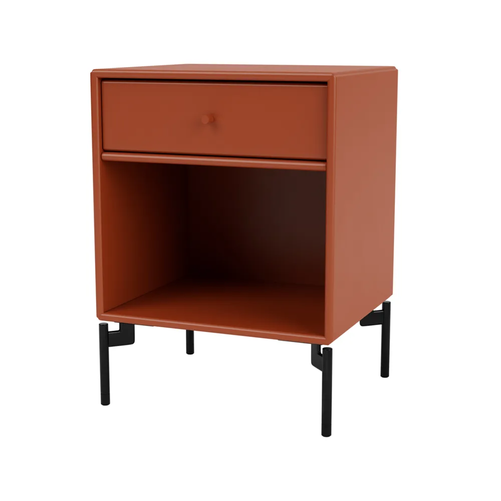 Dream bedside table, Hokkaido 162, black lacquered legs Montana