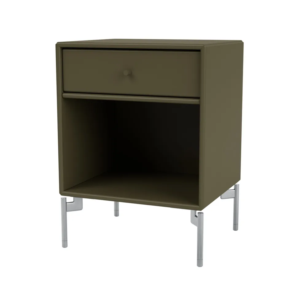 Dream bedside table, Oregano 139, chrome legs Montana