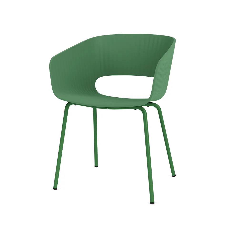 Marée 401 chair, Parsley 152 lacquered metal legs Montana