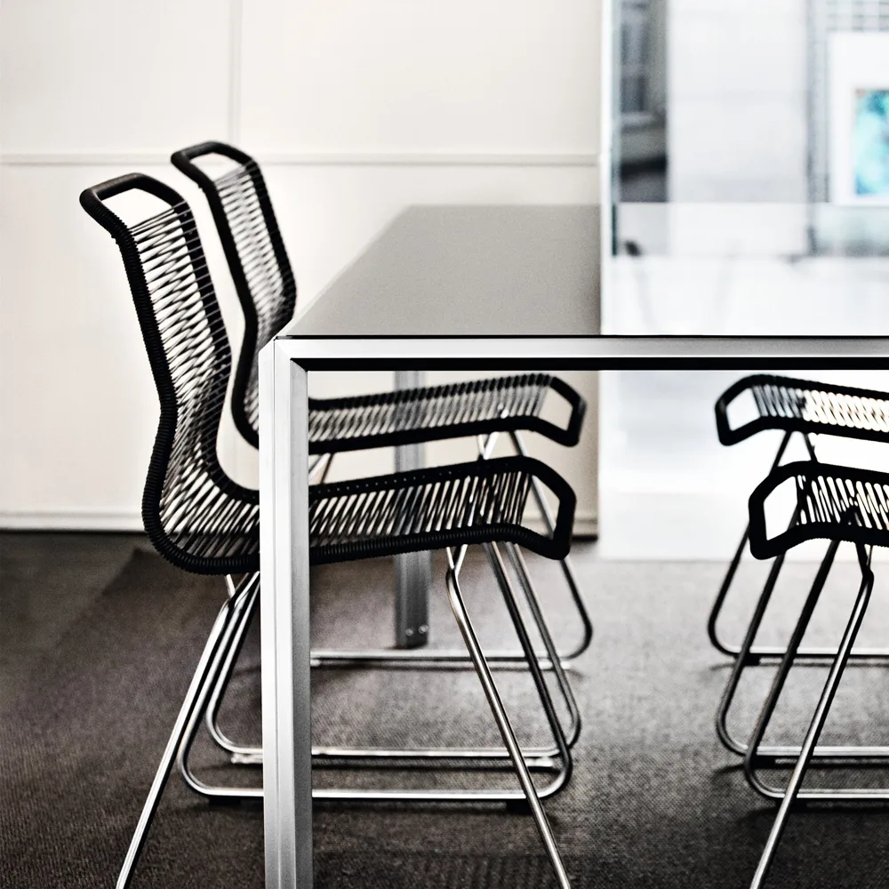 Panton One chair, Holmes, stainless steel Montana