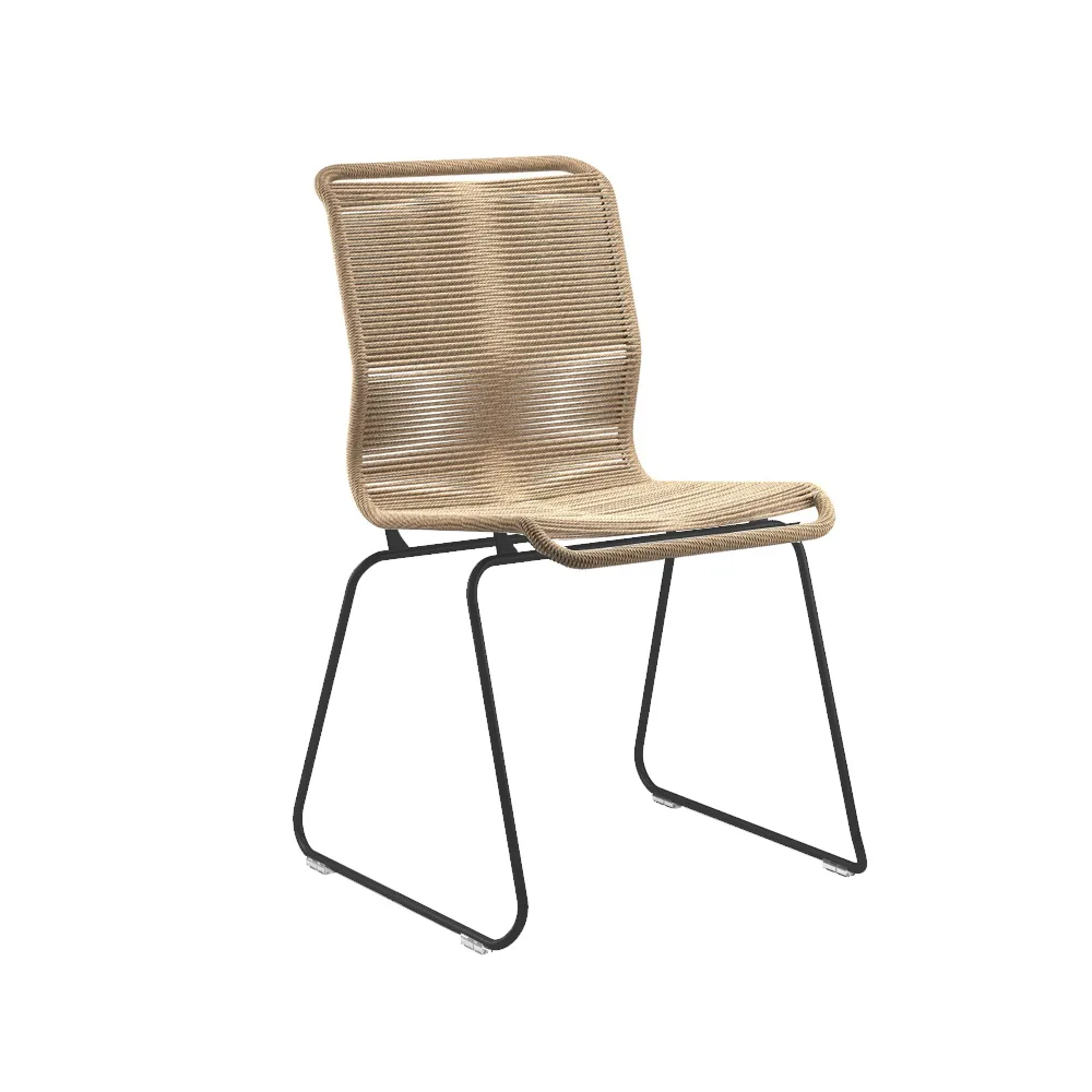 Panton One chair, Nature, paper/black lacquer Montana