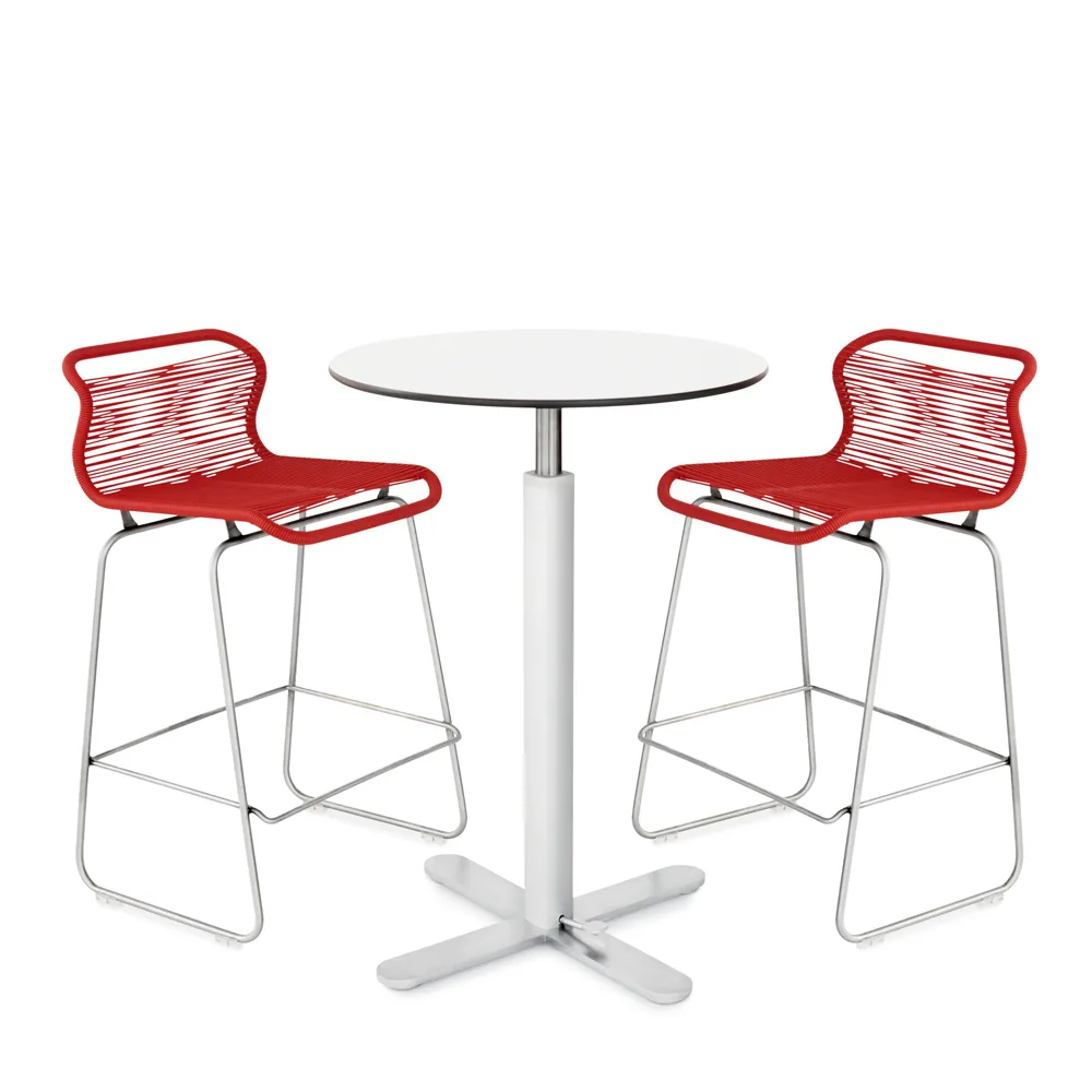 Panton One kitchen barstool, Clark, stainless steel Montana