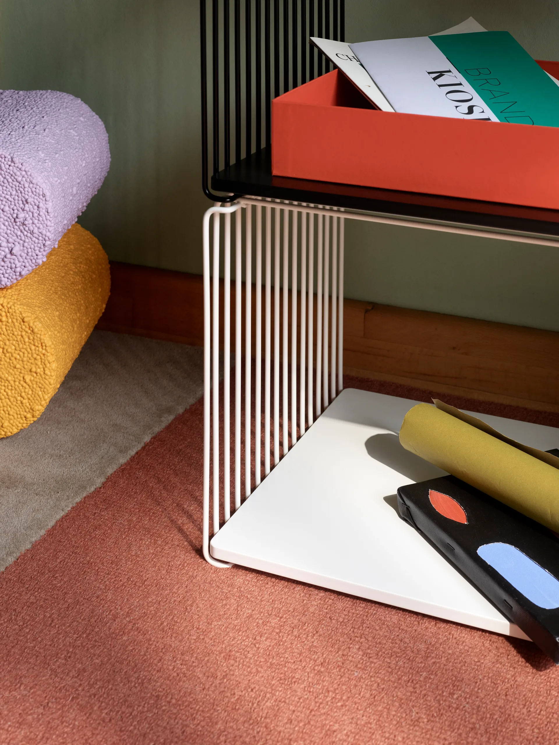 Panton Wire Extended shelf 70x34,8x34,8 cm, Black Montana