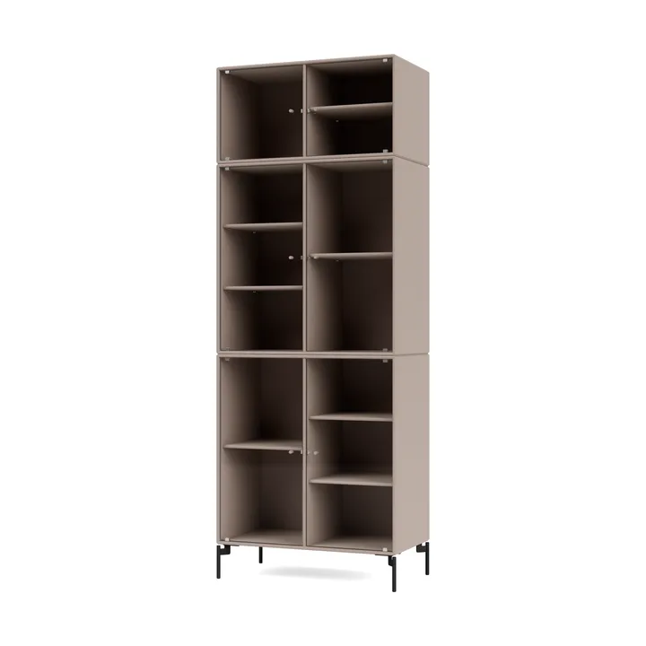 Ripple IV display cabinet 69.6x187.2x38 cm - Mushroom-legs black - Montana