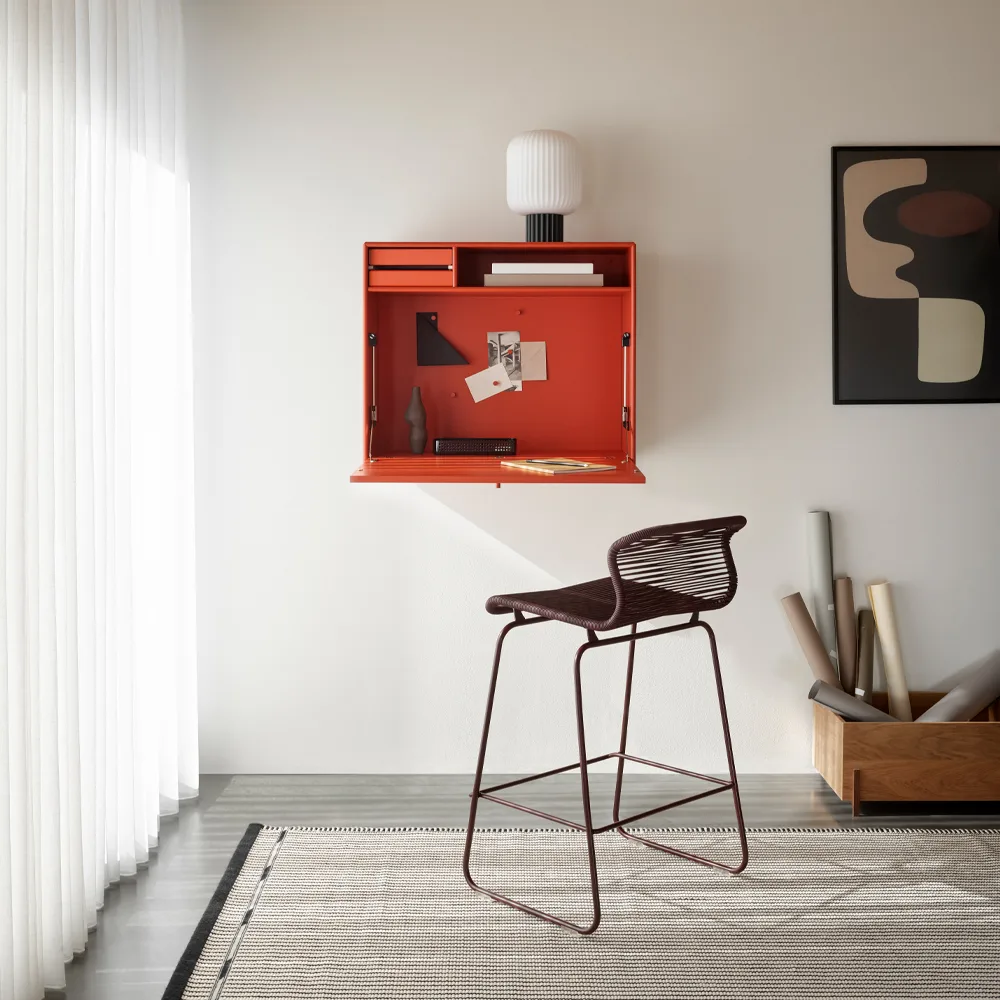 STUDIO desk, wall hung, Flint 148 Montana
