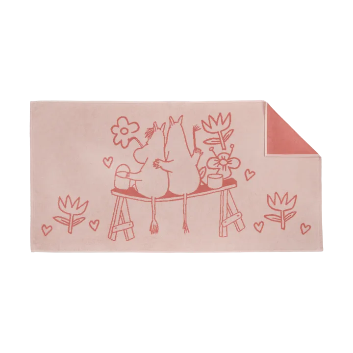 Moomin bath towel 70x140 cm - Love pink - Moomin Arabia