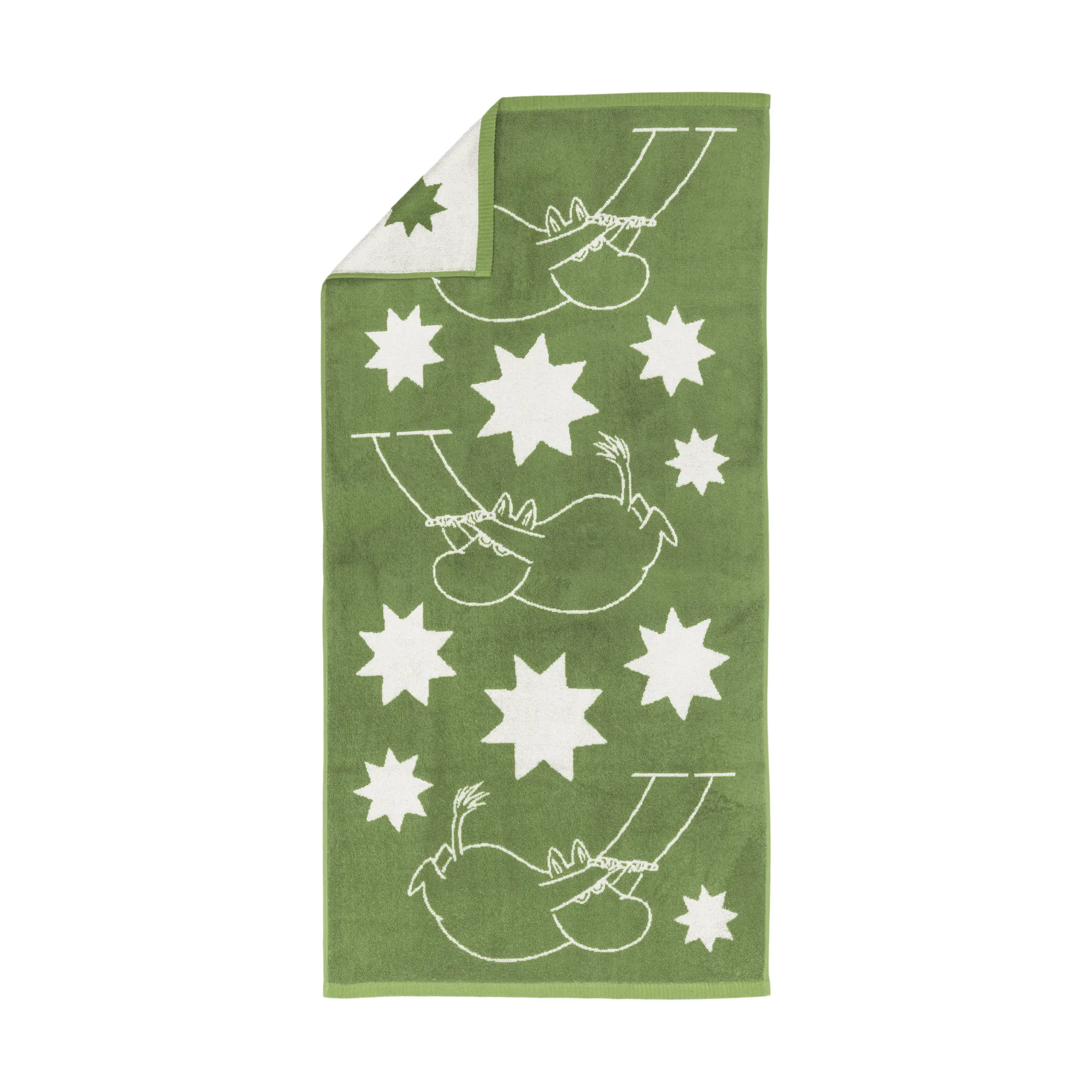 Moomin bath towel 70x140 cm, stars green Moomin Arabia