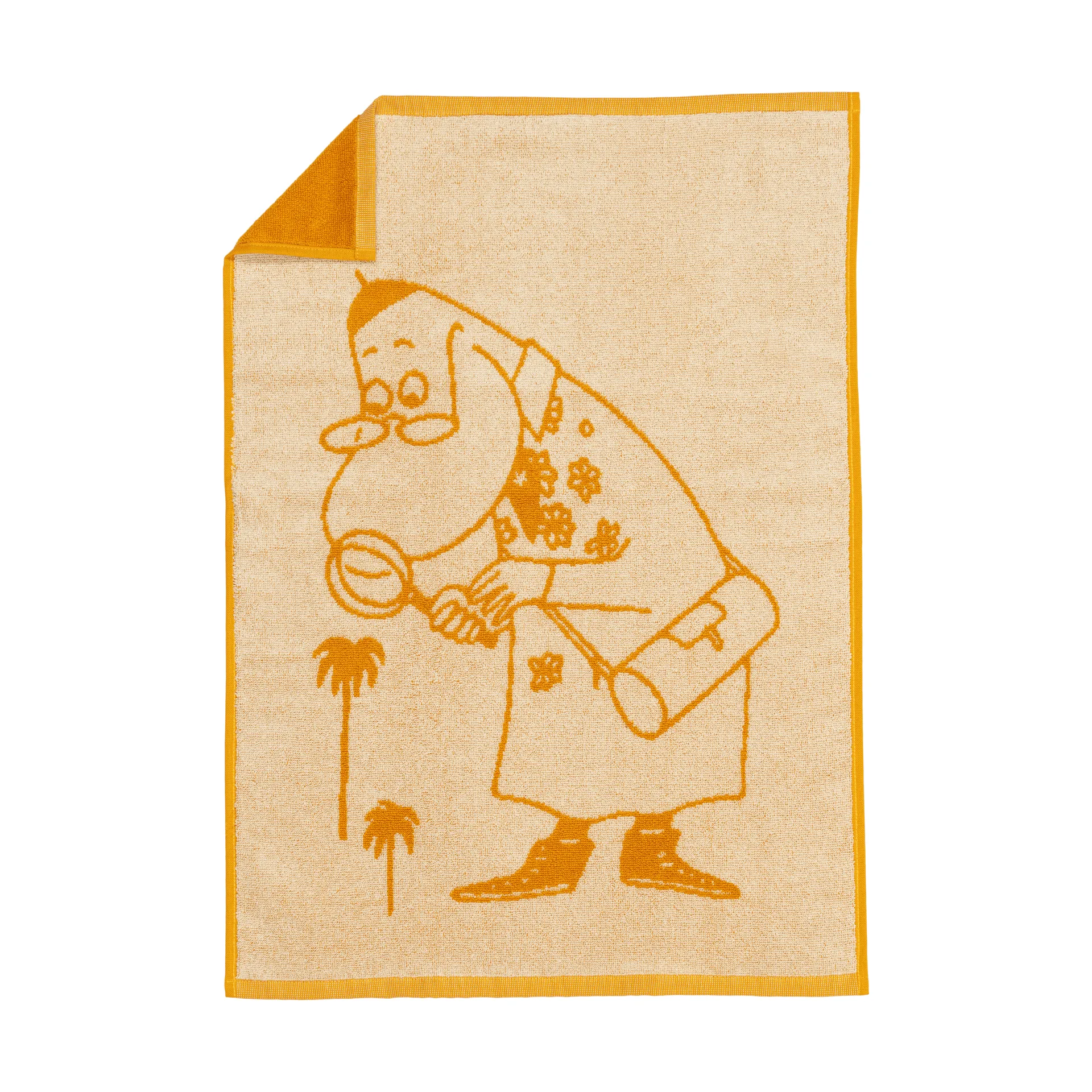 Moomin hand towel 50x70 cm, Hemulen, ochre Moomin Arabia