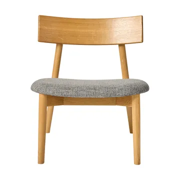 Tetra lounge chair - Concrete-colored fabric–natural oiled oak - MUUBS