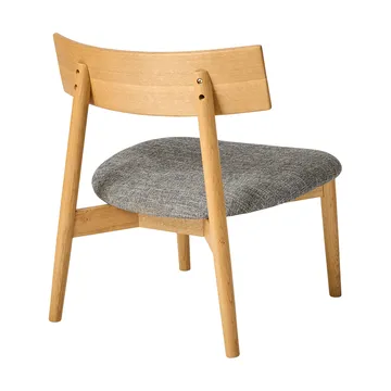 Tetra lounge chair - Concrete-colored fabric–natural oiled oak - MUUBS