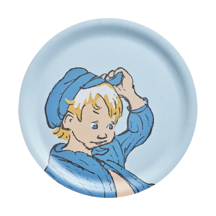 Emil tray Ø25 cm - Blue - Muurla