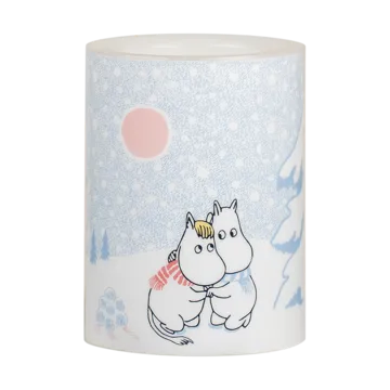 Moomin block candle LED 10 cm - Let it snow - Muurla