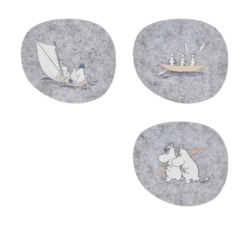 Moomin coaster 9.5x11 cm 4 pieces - Sailors - Muurla