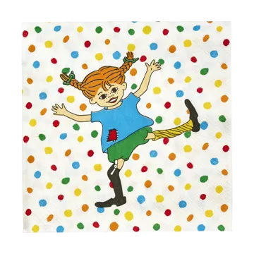 Pippi napkins 33x33 cm 20-pack - Jumping Jack - Muurla