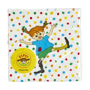 Pippi napkins 33x33 cm 20-pack - Jumping Jack - Muurla