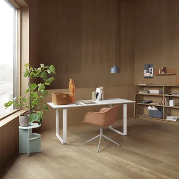70/70 dining table 170x85 cm - Oak veneer-Plywood-Grey - Muuto