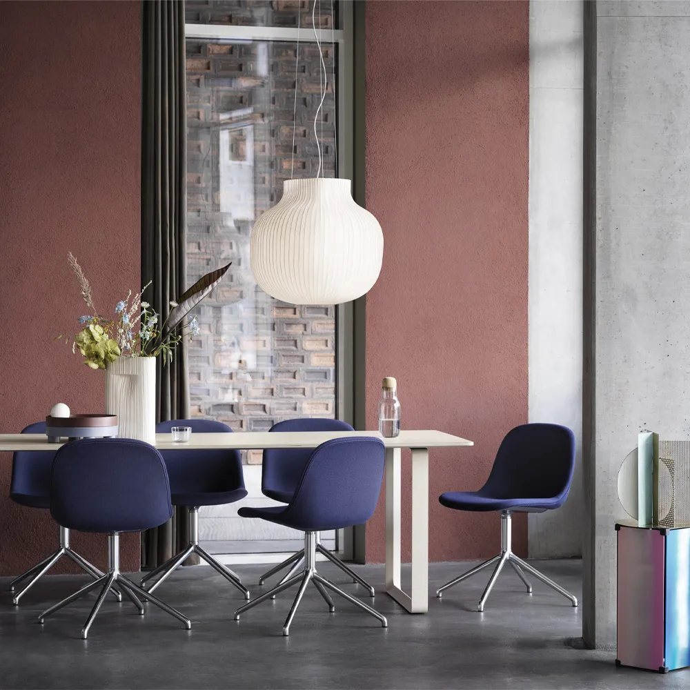 70/70 dining table 225x90 cm, Solid smoked oak-Sand Muuto