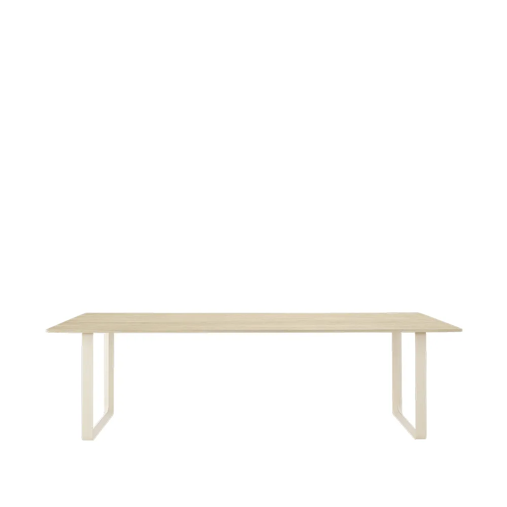 70/70 dining table 255x108 cm, Solid oak-Sand Muuto