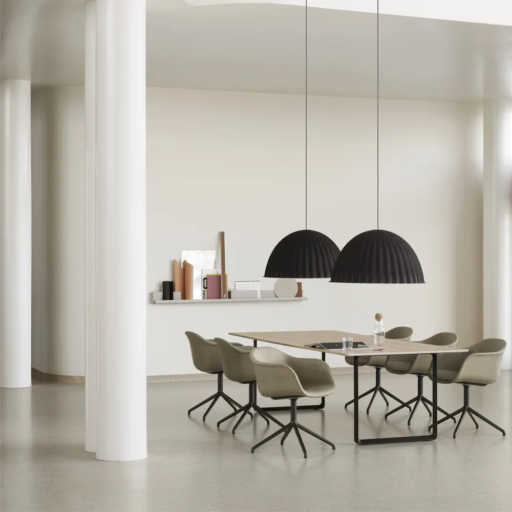 70/70 dining table 295x108 cm, Solid smked oak-Sand Muuto