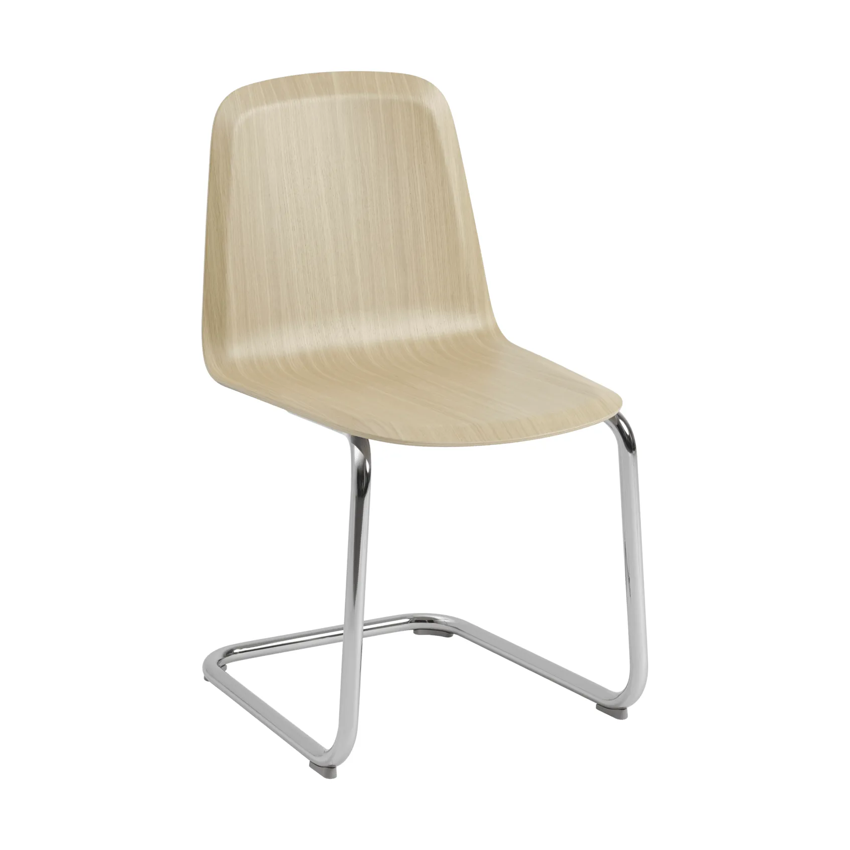 Brink Chair Cantilever Base chair, Oak-chrome Muuto