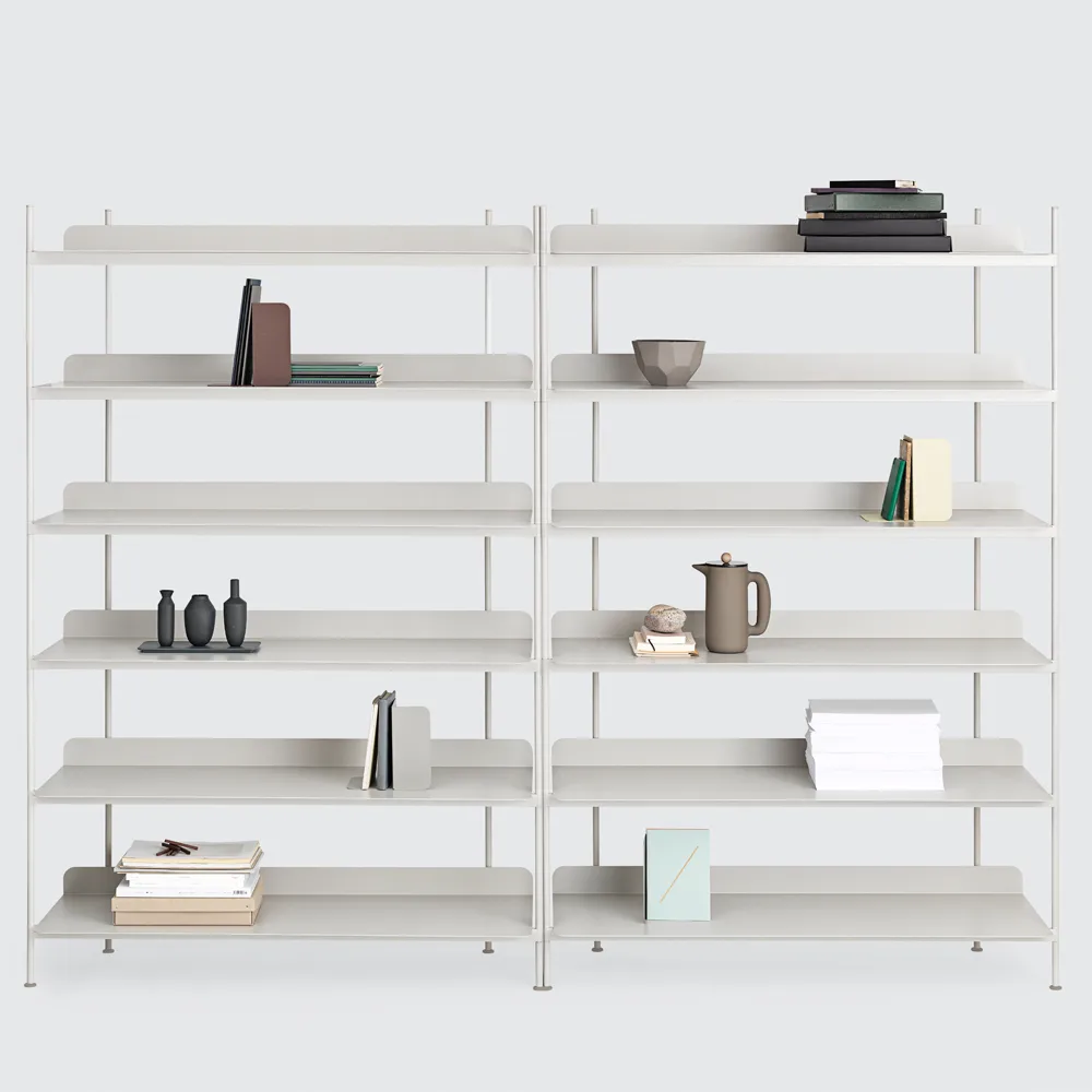 Compile configuration 8 shelving system, Grey Muuto