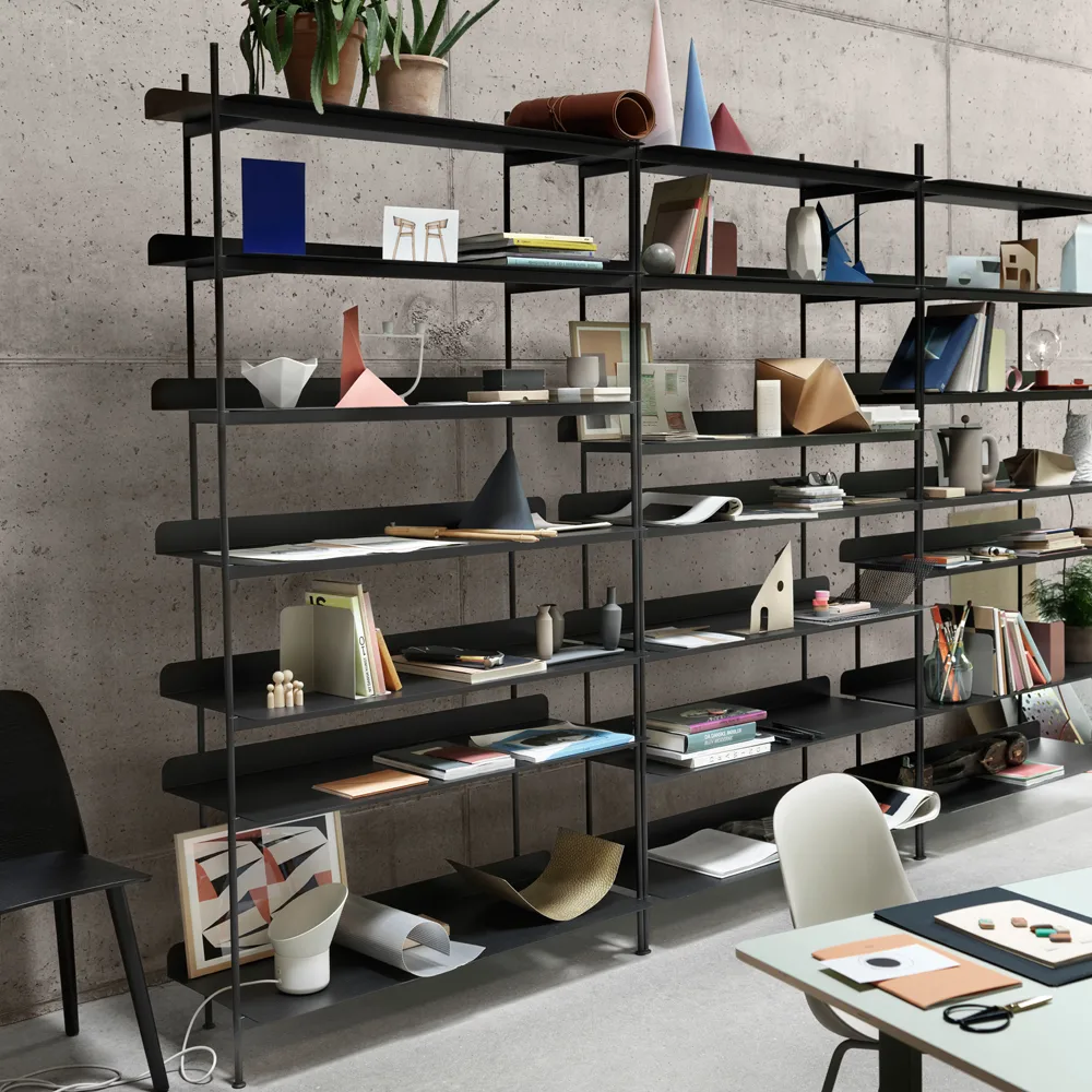 Compile configuration 8 shelving system, Grey Muuto