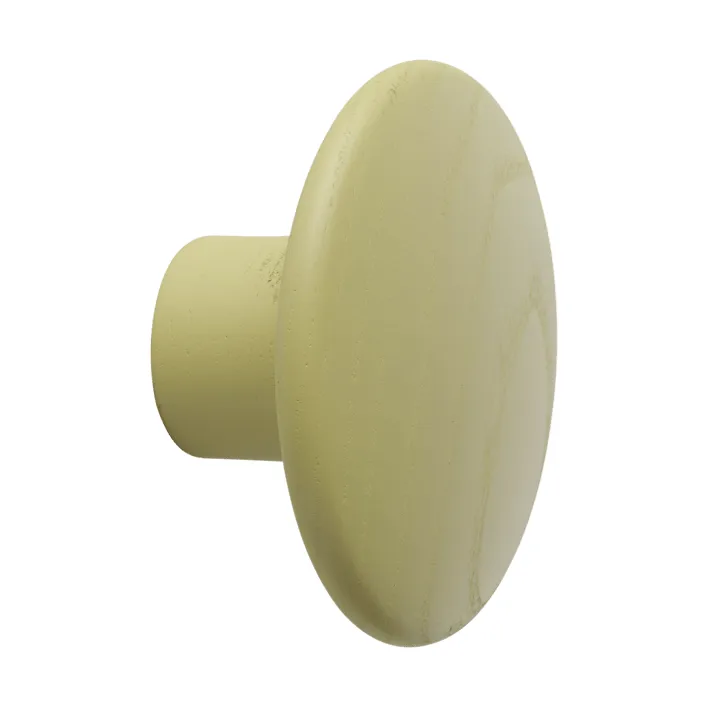 Dots Wood coat hook, Light olive, Ø6.5 cm Muuto