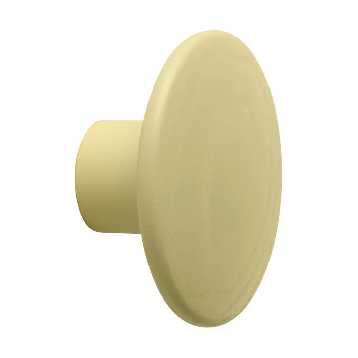 Dots Wood coat hook, Yellow-beige, Ø6.5 cm Muuto