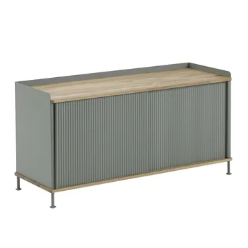 Enfold sideboard low 125x45x63 cm - Oak-Dusty green - Muuto