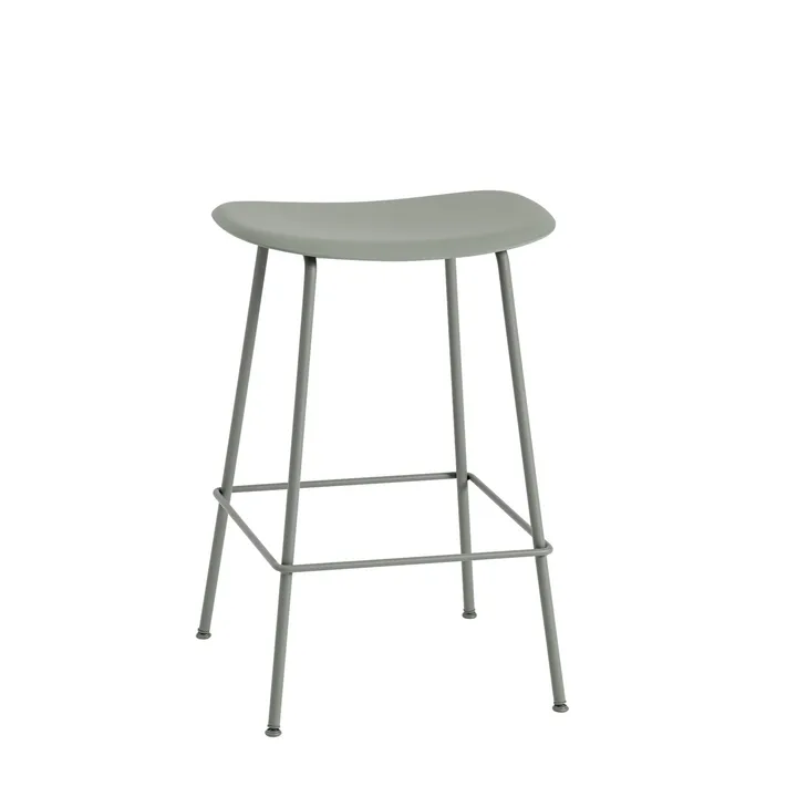 Fiber Tube bar chair 65 cm - dusty green - Muuto