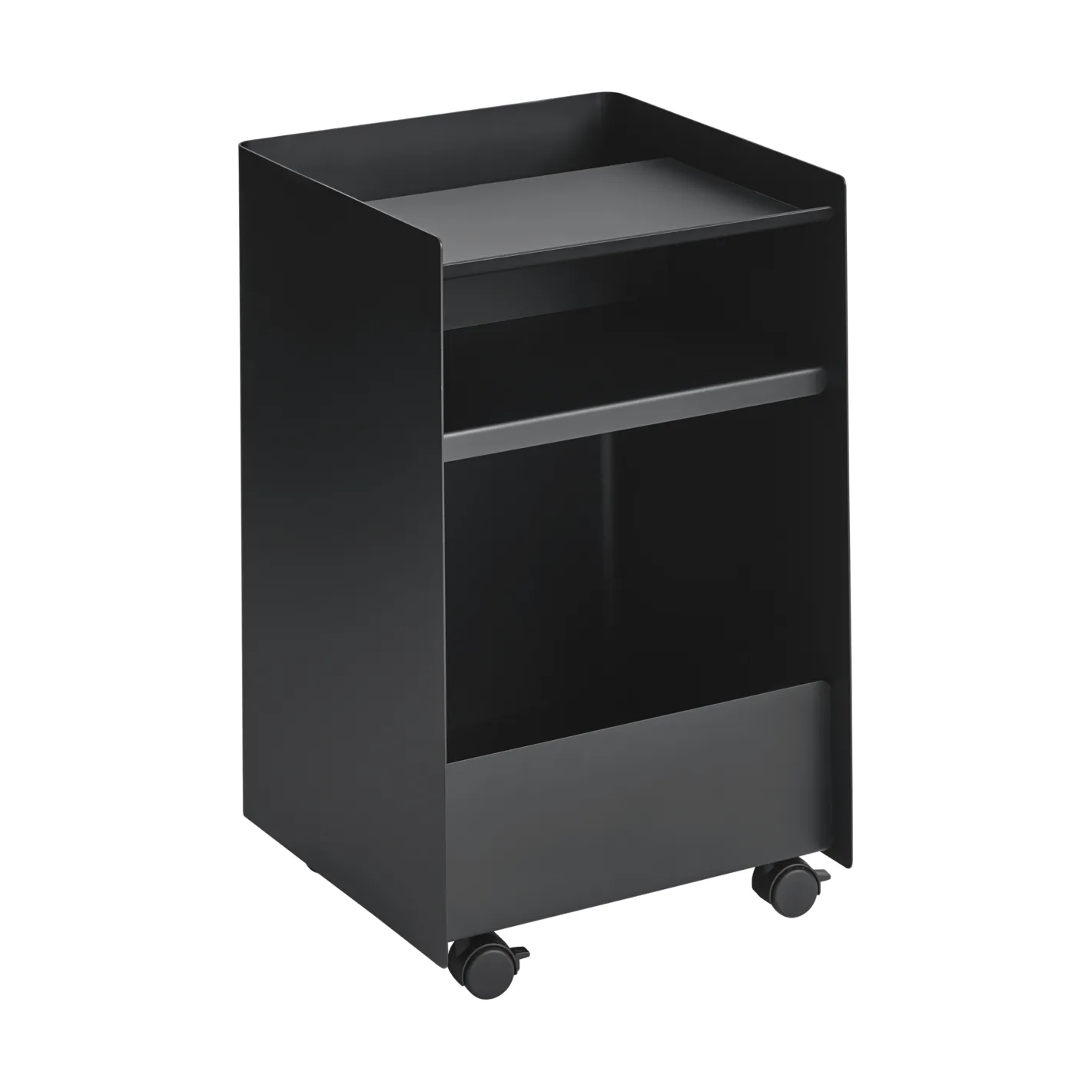 Folded Trolley open trolley, Black, 37.4x61.5x37.2 cm Muuto