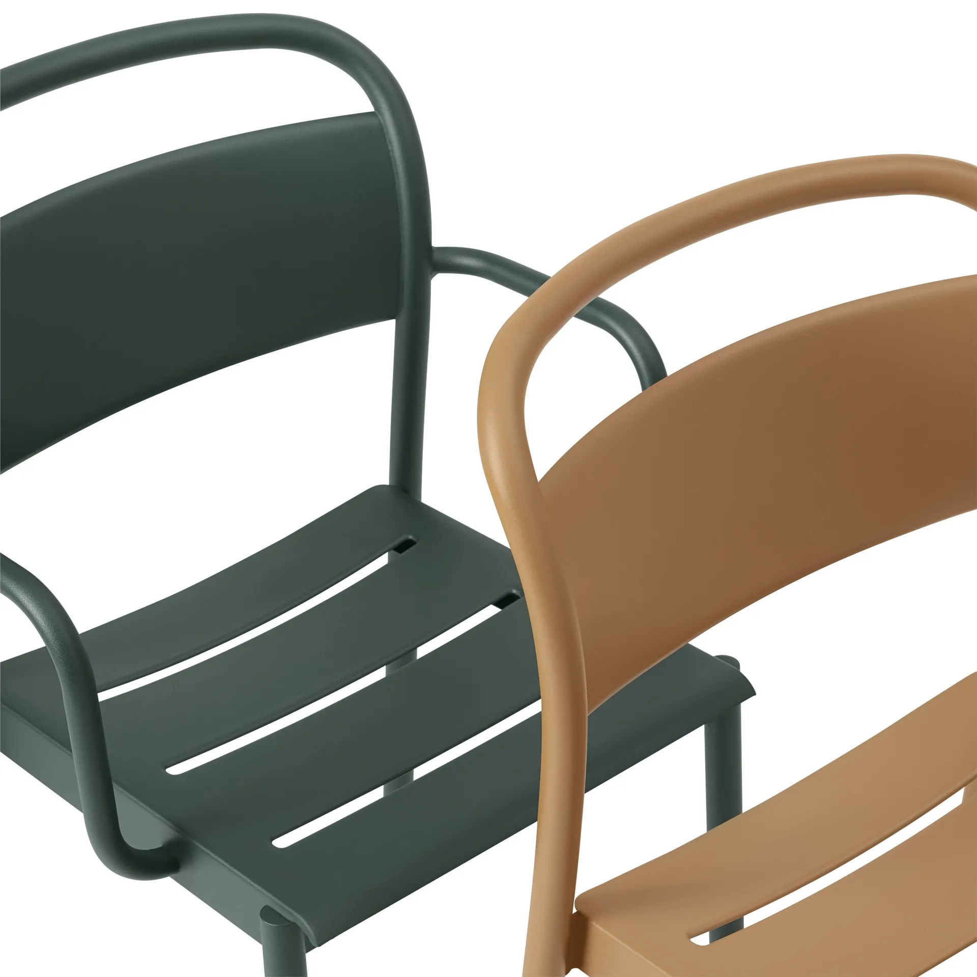 Linear steel armchair, Dark green Muuto