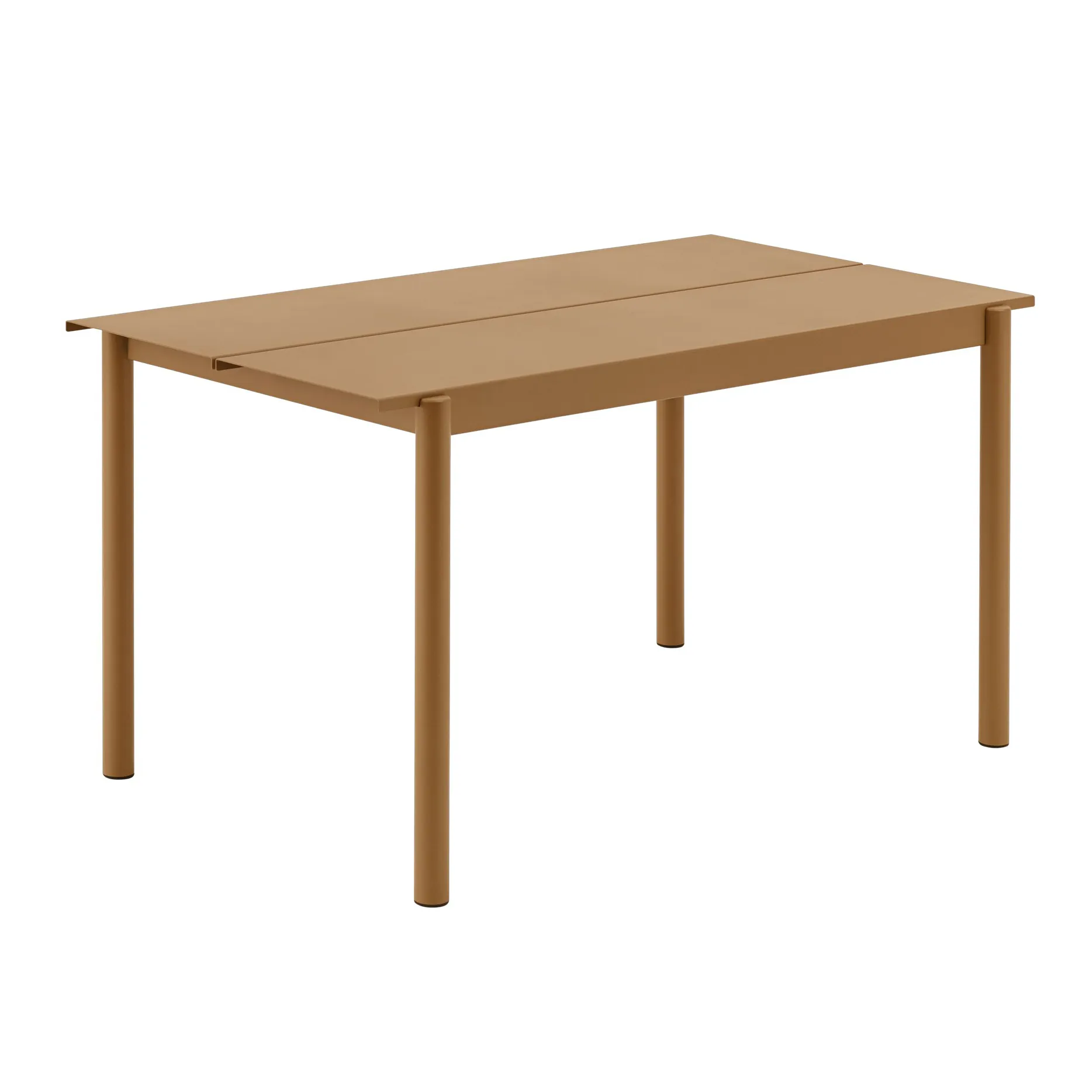 Linear steel table 140 cm, Burnt orange Muuto